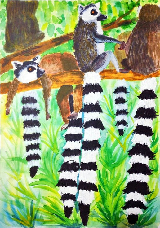 新潟県知事賞 佐渡市立河原田小学校 4年生 山田　唯月「ゆれるしっぽ」