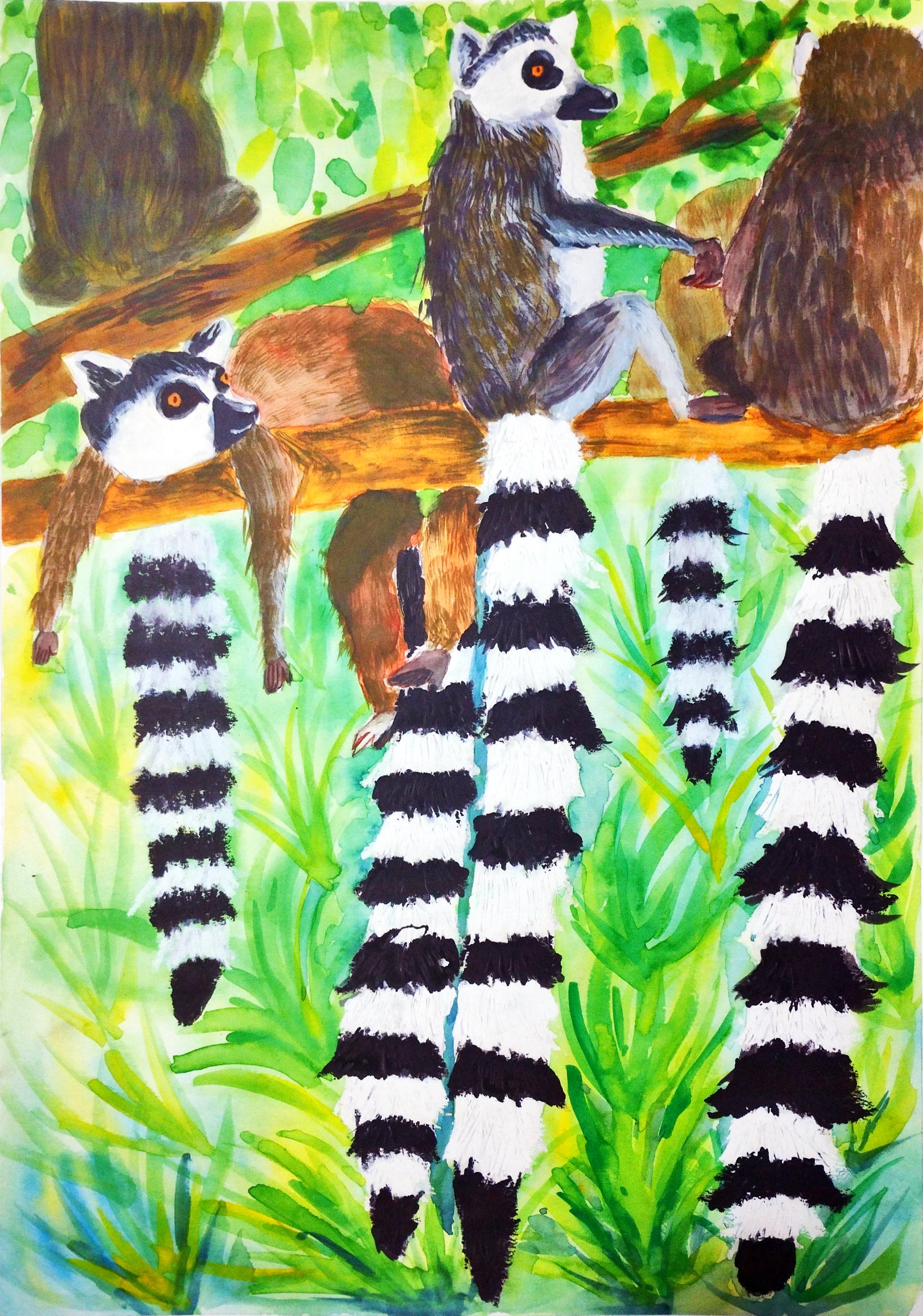 新潟県知事賞 佐渡市立河原田小学校 4年生 山田　唯月 「ゆれるしっぽ」