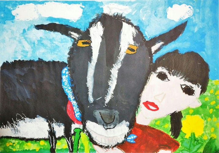 佐渡市長賞 佐渡市立行谷小学校 2年生 城内　一彩「ゆきなちゃんと私」