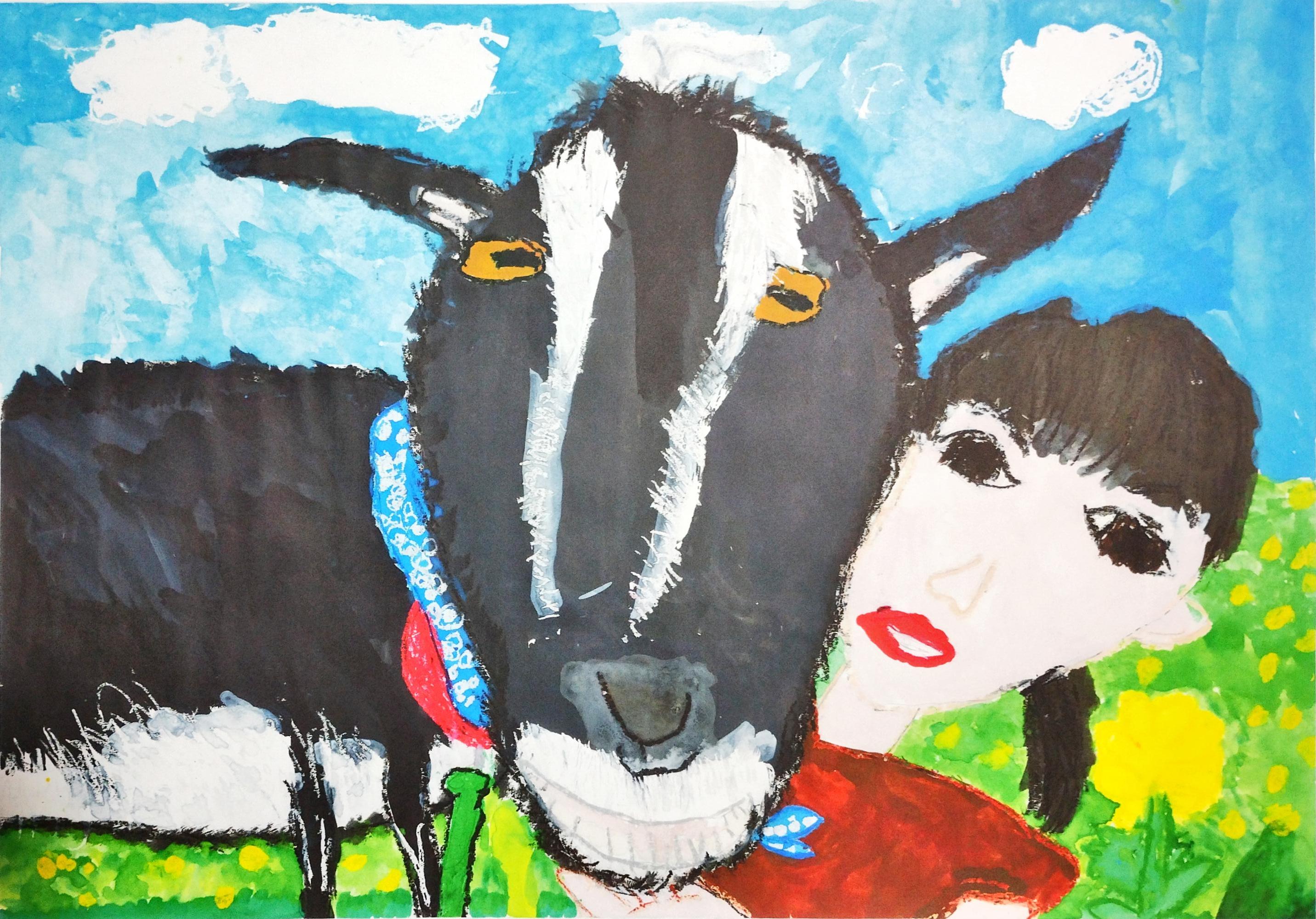 佐渡市長賞 行谷小学校 2年生 城内　一彩「ゆきなちゃんと私」